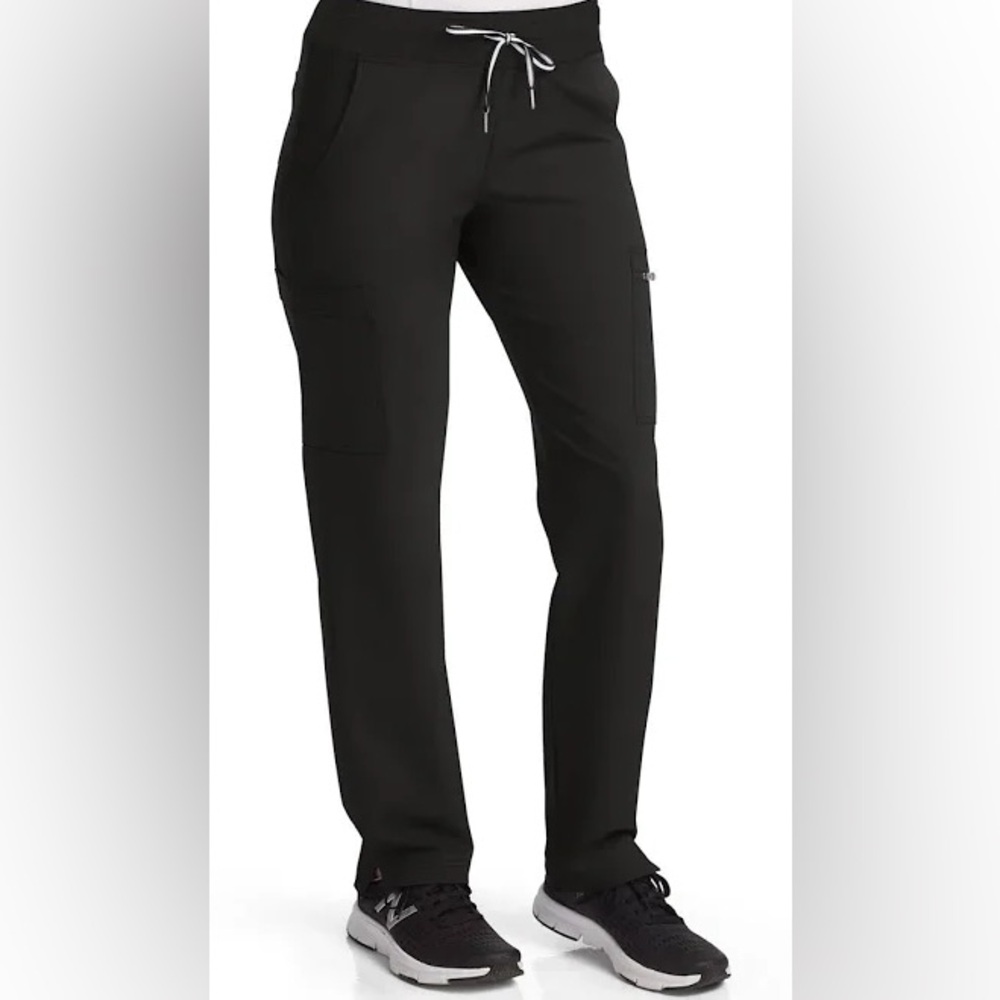 White Cross Fit, scrubs pants, black small